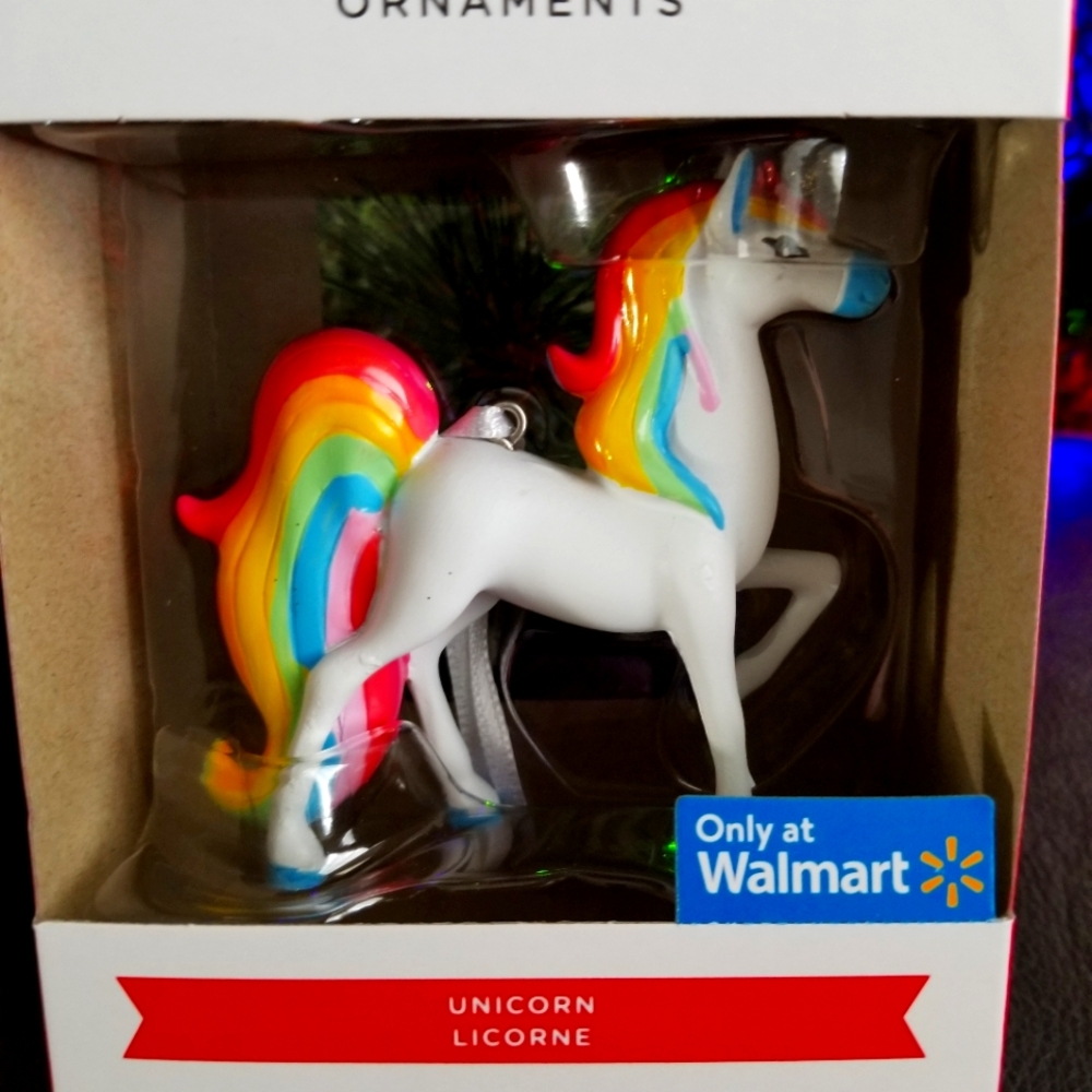 Hallmark rainbow unicorn ornament